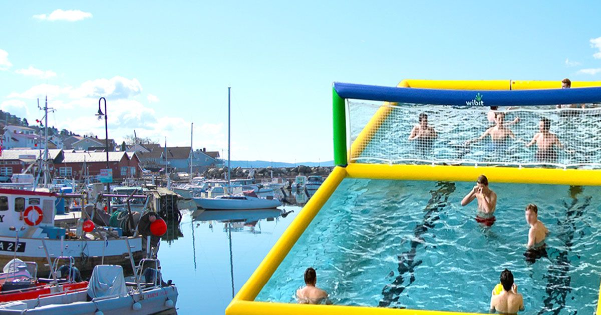 Volleyballturnering i Båthavna i Drøbak